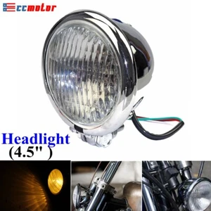 Cubo de faros 4 1/2" 4,5" estilo Bates H4 para Harley Softail Fatboy - Imagen 1 de 9