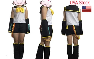 VOCALOID 2 Rin Kagamine Cosplay Halloween Disfraz Conjunto Completo Talla XL - Imagen 1 de 2