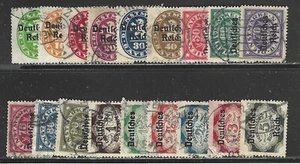 SELLOS DE BAVIERA #o52-o69 -- JUEGO 'OFICIAL', COMPLETO -- 1920 -- USADO - Imagen 1 de 2