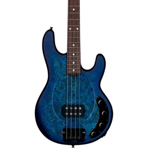 Sterling StingRay Ray34 Burl Top RW FB Bass Neptune Blue 19788193488 Refurbished - Picture 1 of 5