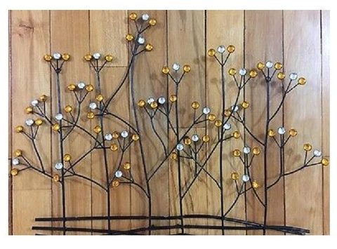 24" X 20" ABSTRACT ACRYLIC GEM SCULPTURAL METAL WALL DECOR Cover