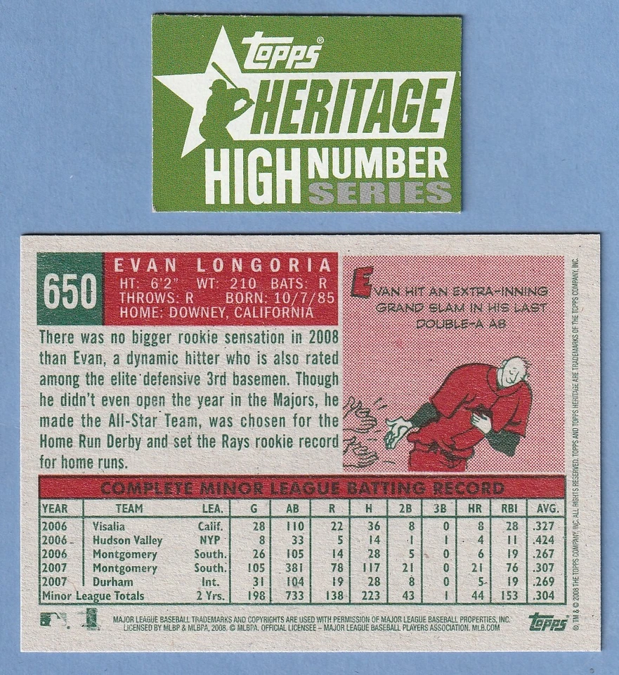 2008 Topps Heritage High Number 501-720 Complete Your Set You Pick - Image 1 of 1