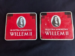 Caja de hojalata de 20 cigarros vintage Extra Senoritas Willem II Holanda vacía - Imagen 1 de 4