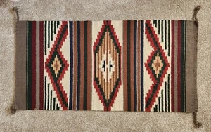 EL PASO SADDLEBLANKET CO SOUTHWESTERN RUNNER/RUG/WALL HANGING 90% WOOL 20x40” - Picture 1 of 2
