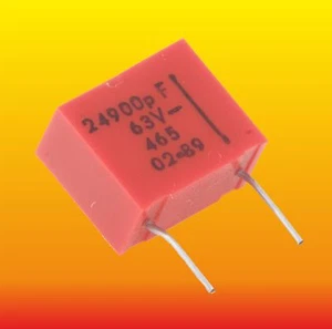24900 pF 24,9 nF 63 V 1 % LOTE DE 2 CONDENSADORES DE POLIESTIRENO UNITRA MIFLEX KSF-022 - Imagen 1 de 2