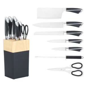 Messerblock Set 8-teilig Scharf Messerset mit Block Deutsche Klingen - Bild 1 von 14