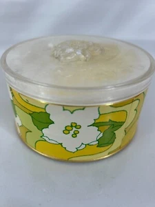 Vintage Avon Beauty Dust Lemon Velvet Dusting Body Powder & Puff 6 fl oz - Used - Picture 1 of 6