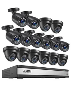 ZOSI H.265+ HD 1080p 16ch Home security camera system Night Vision 4TB CCTV DVR - Picture 1 of 16