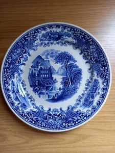 Vintage Myotts ironstone Cambridge Old England blue and white dinner plate -9.5" - Picture 1 of 6