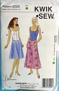 Patrón de costura Kwik 3220 Misses talla Camisas y tops Miss XS-XL - Imagen 1 de 4
