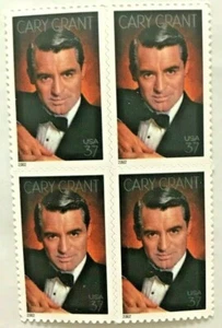 CARY GRANT - VIERERBLOCK GEDENKMARKEN 37 CENT - 2002 USPS POSTFRISCH - Bild 1 von 2