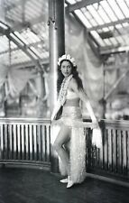 1930s ORIGINAL NEGATIVE SAN FRANCISCO SUTRO BATHS HAWAIIAN FESTIVAL GIRL COSTUME