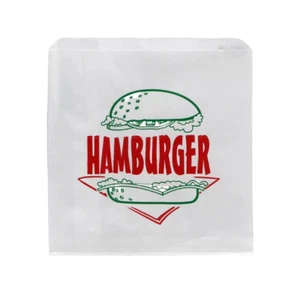2 Square Glassine Hamburger Paper Bags 1000pc per pack - Picture 1 of 1