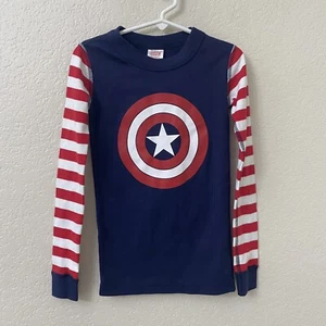 Hanna Andersson Kids Pajama Top Size 120 (US 6/7) Marvel Captain America NWOT - Picture 1 of 5