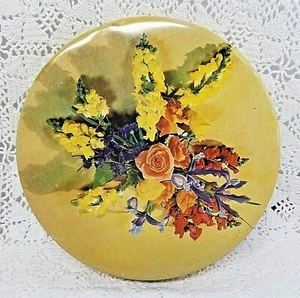 Canco Bonbondose gelb Blumen Bunte Bros Chicago USA Behälter 9,75x 2,25" Vintage - Bild 1 von 11