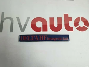 Tailgate Emblem Lancia Delta HF Integral Catalytic Converter Badge Trunk 8V - Picture 1 of 2