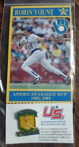 MLB Milwaukee Brewers ROBIN YOUNT 2X MVP Commemorative Pin #2 U.S. OIL CO. - Picture 1 of 3