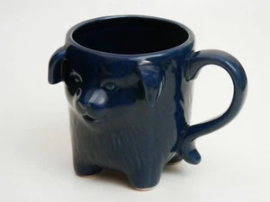 Food Network 3D Blue Dog 14oz Coffee Mug Stoneware - Imagen 1 de 7