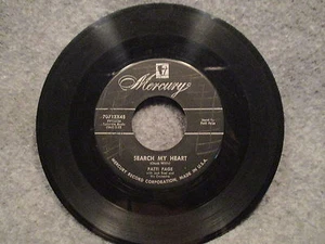 45 RPM 7" Record Patti Page Croce Di Oro & Search My Heart Mercury 70713X45 VG+ - Picture 1 of 4