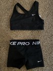 Nike  Sports Bra Girls Large and Shorts Girls Medium