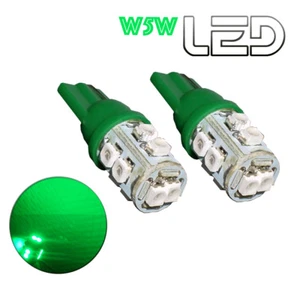 2 Ampoules LED W5W T10 Vert éclairage intérieur habitacle plafonnier lumière - Imagen 1 de 1