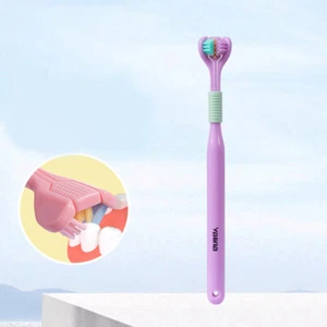 Three Sided Soft Toothbrush Ultra Fine Soft Bristle Adult Toothbrush Oral Care - Picture 1 of 17