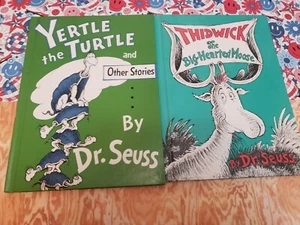 DR. SEUSS - LOT OF 2 HARDCOVER BOOKS - YERTLE AND TURTLE & THIDWICK - Picture 1 of 2