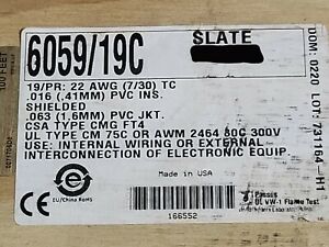 Alpha Wire 6059/19C 22/19P Individually Shielded Twisted Pairs Control Cable/5ft
