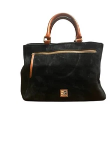 DOONEY & BOURKE BLACK SUEDE SATCHEL Classic & Timeless Style Roomy & Delightful! - Picture 1 of 14
