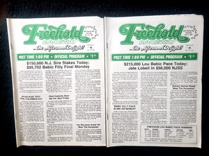 (2) 1987 Freehold Raceway Harness Racing -- JATE LOBELL (HOF) - Picture 1 of 2