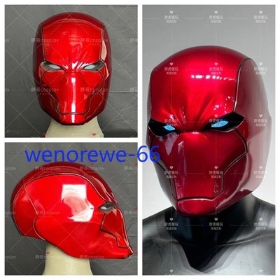 1PC Batman Robin Full Face Red Hood Helmet LED Eyes FRP Cosplay Mask Collections - Image 1 of 4