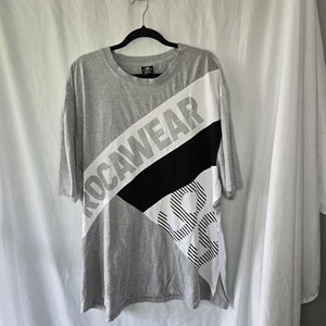 Rocawear 99 Mens 5XL Gray Colorblock Graphic T Shirt Hip Hop Y2K City Retro City - Picture 1 of 7
