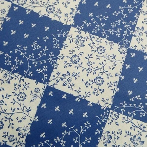Waverly Sturbridge Sampler Collection Fabric Village Patch Blue White Floral 7yd - Picture 1 of 10