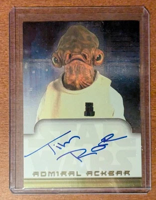 Tim Rose as Admiral Ackbar - Star Wars Topps 2001 Evolution Autograph Card - Image 1 of 2