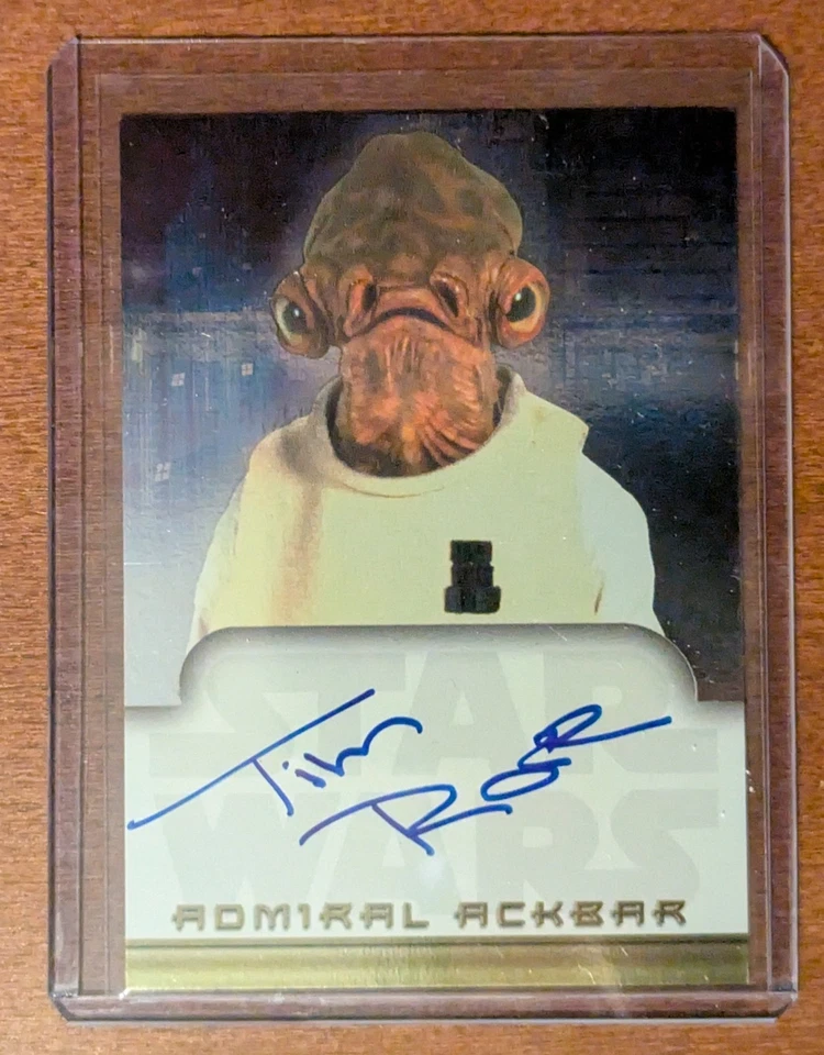 Tim Rose as Admiral Ackbar - Star Wars Topps 2001 Evolution Autograph Card - Image 1 of 2