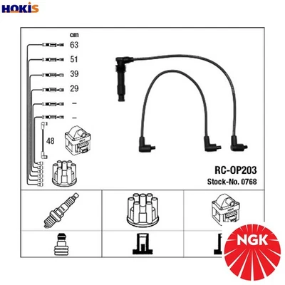 IGNITION CABLE KIT 0768 FOR VAUXHALL ASTRA/Mk/II/Hatchback/III CALIBRA  OPEL - Image 1 of 4