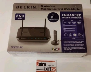 Belkin N Wireless Modem Router and USB Adapter Starter Kit. New & Sealed - Picture 1 of 11