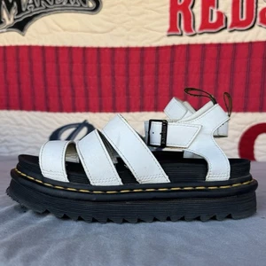 Größe 7 – Dr. Martens Blaire weiße Damen-Sandale mit Fersenriemen - Bild 1 von 8