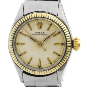 ROLEX Oyster Perpetual 6619 Yellow Gold Steel Automatic Ladies Watch BF575191 - Picture 1 of 1