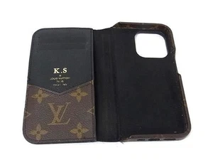 LOUIS VUITTON Monogram Folio iPhone 15 Pro Hülle M82891 Braun Gebraucht - Bild 1 von 6