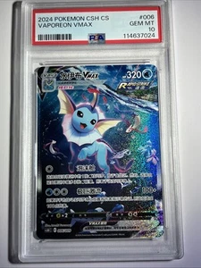 Pokemon Chinese Vaporeon VMAX PSA 10 CSHC EEVEE Advanced GIFT BOX PROMO # 7024 - Bild 1 von 2