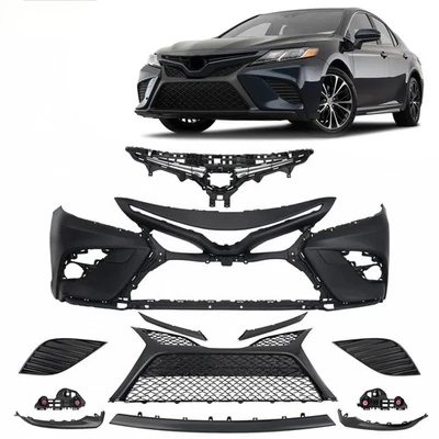 For 2018 2019 2020 Toyota Camry SE XSE 12PCS Front Bumper Cover Grilles Assembly - Image 1 of 4
