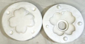 Molde deslizante de fundición de cerámica vintage sin marca Dogwood flor plato horno - Imagen 1 de 11