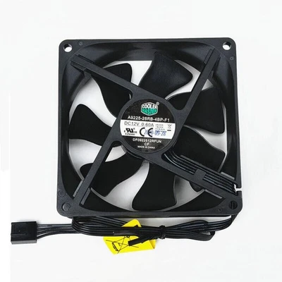 Cooler Master A9225-28RB-4BP-F1 DC12V 0.60A 90*90*25MM 9CM 4Pin Cooling Fan - Image 1 of 4