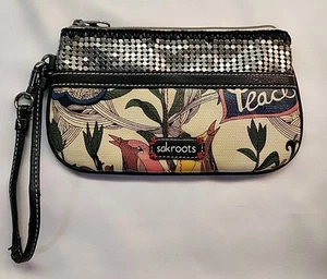 Sakroots Wristlet Floral Bird Print Multicolor Pouch Bag - Bild 1 von 8