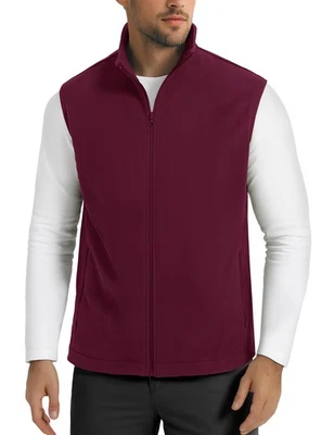Men's Fleece Vest Warm Polar Sleeveless Jacket Casual Winter Lightweight Jackets - Image 1 of 4