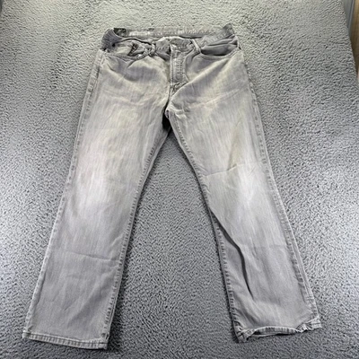 Gap 1969 Jeans Mens 36x30 Gray Light Wash Cotton Stretch Straight Fit Denim - Image 1 of 4