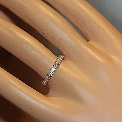 18k White Gold 0.98 ct wt Natural Diamond Wedding Band size 5.25 - Image 1 of 4