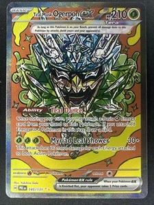 Maschera Teal Ogerpon ex 145/131 Full Art Evoluzioni Prismatiche Holo Pokemon TCG NM - Foto 1 di 2