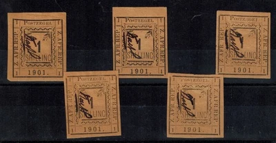 TRANSVAAL Pietersburg 1901 SG 17 & 17a 1S R3/1-6 com POSTZEGEI & SEM PARADA APÓS 2 - Imagem 1 de 2